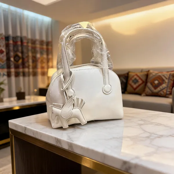 White_Faux_Leather_Structured_Handbag_For_Women
