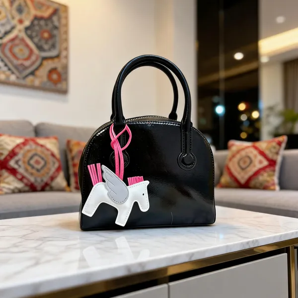 Black_Faux_Leather_Structured_Handbag_for_Women