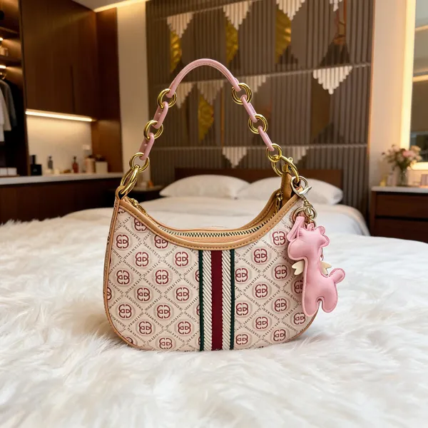 Beige_Faux_Leather_Printed_Shoulder_Bag_for_Women