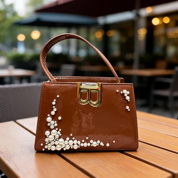 Brown_Patent_Finish_Structured_Handbag_for_Women