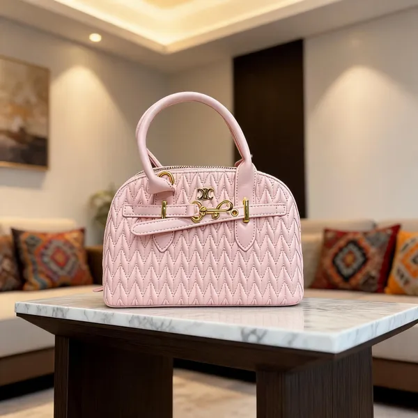 Pink_Quilted_Structured_Handbag_for_Women