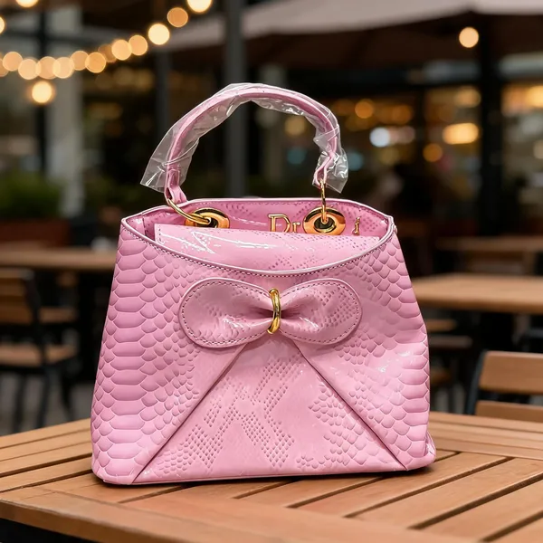 Pink_Textured_Bow_Handbag_for_Women
