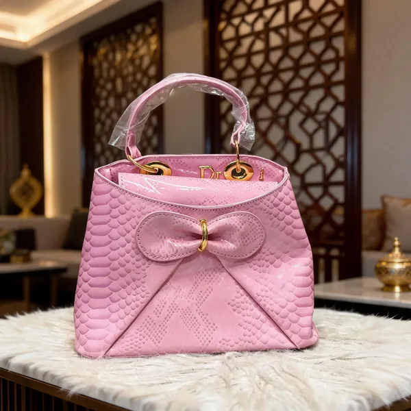 Pink_Textured_Bow_Handbag_for_Women