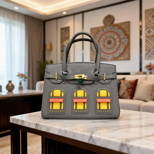 Grey_Textured_Structured_Handbag_for_Women