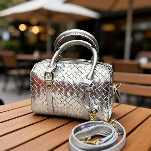 Silver_Metallic_Structured_Handbag_For_Women