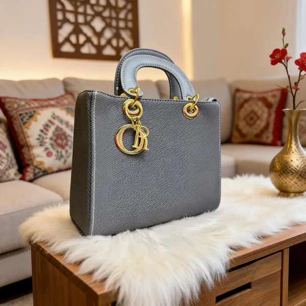 Gray_Textured_Structured_Handbag_for_Women
