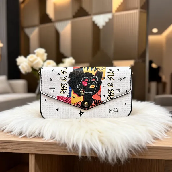 White_Faux_Leather_Printed_Clutch_Wallet_for_Women