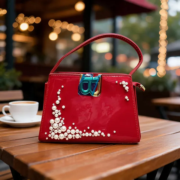 Red_Faux_Leather_Embellished_Handbag_for_Women