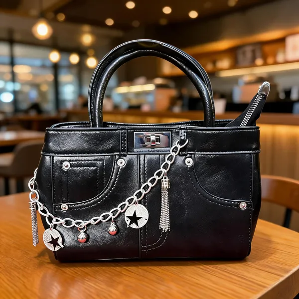 Black_Faux_Leather_Structured_Handbag_for_Women