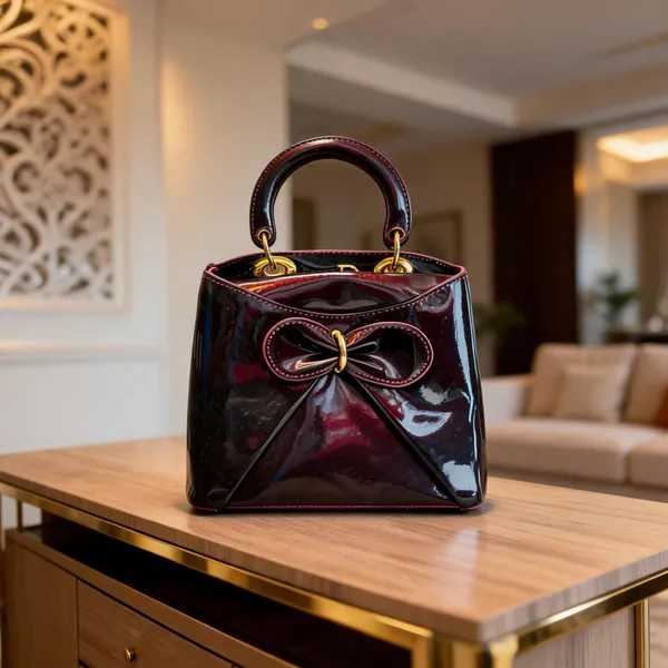 Black_Faux_Leather_Bow_Handbag_for_Women