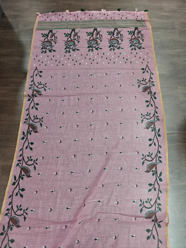 Light_Pink_Printed_Saree_With_Blouse_Piece
