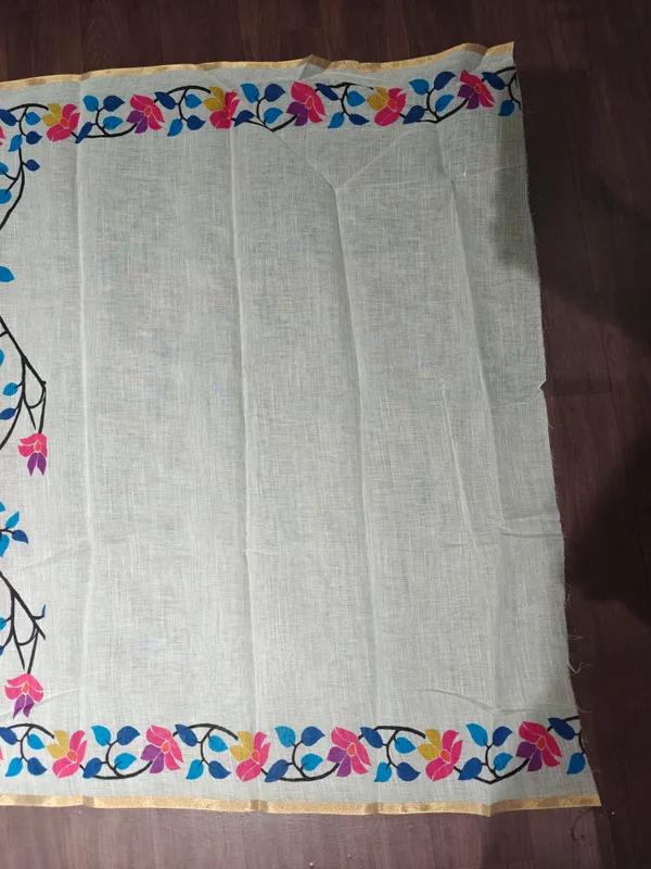 Light_Blue_Printed_Saree_With_Blouse_Piece