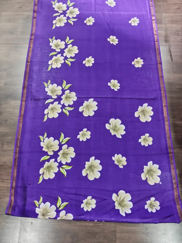 Purple_Floral_Print_Saree_For_Women