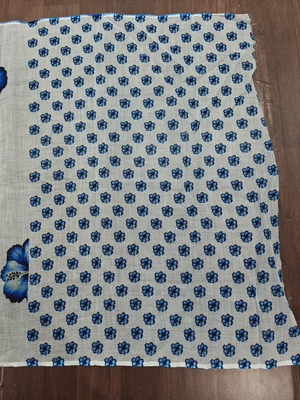 Blue_Cotton_Floral_Print_Saree_for_Women