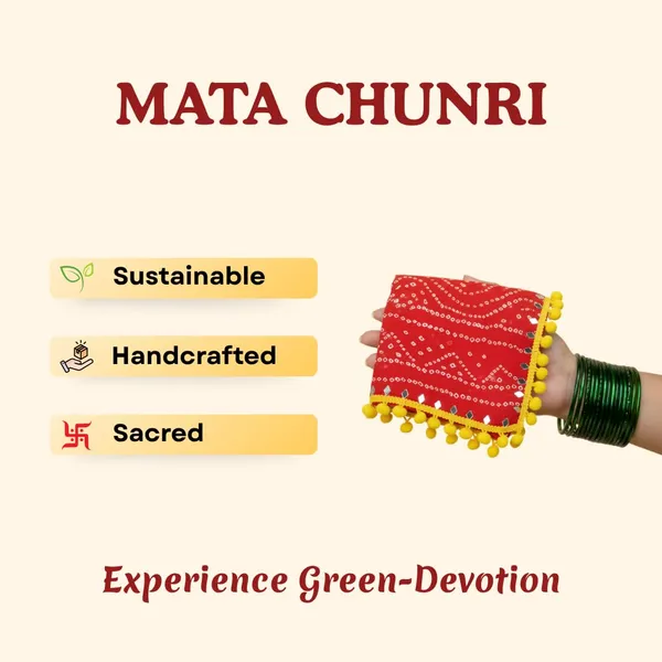 Cotton_Bandhani_Chunri_With_Pom_Pom_And_Mirror_Work