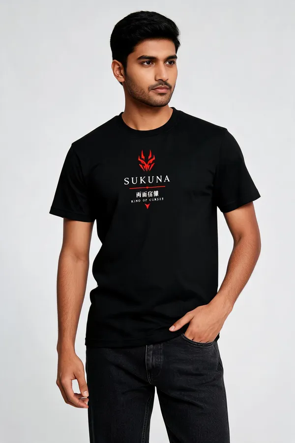 Black_Cotton_Graphic_T-Shirt_For_Men