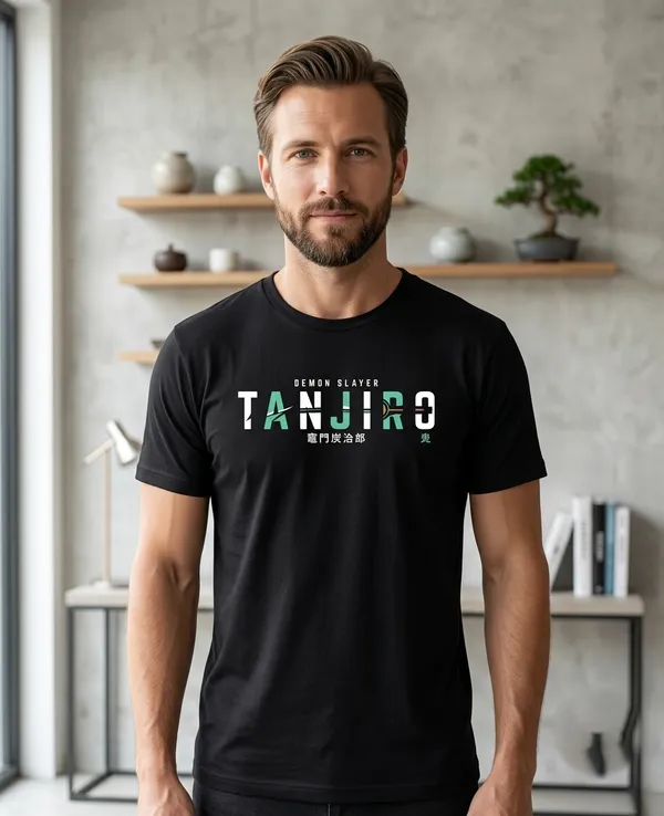 Black_Cotton_Graphic_Print_T-Shirt_For_Men