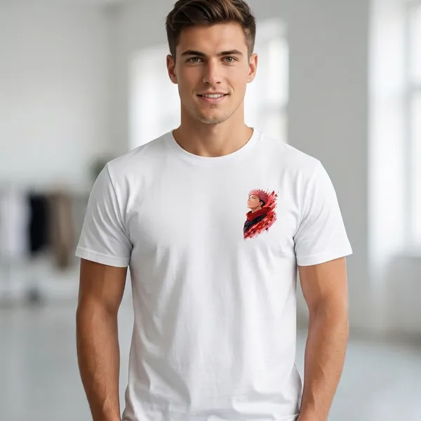 White_Cotton_Graphic_Print_T-Shirt_For_Men