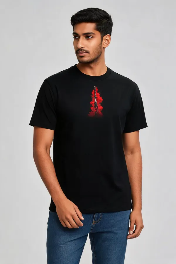 Black_Cotton_Graphic_T-Shirt_For_Men