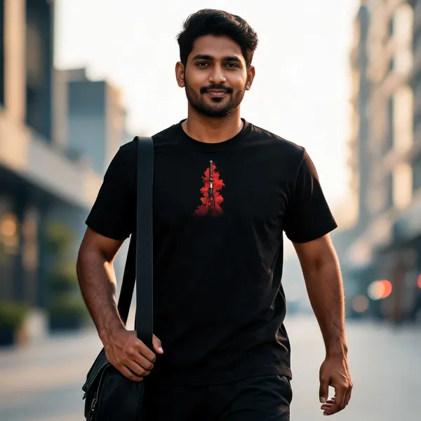 Black_Cotton_Graphic_T-Shirt_For_Men