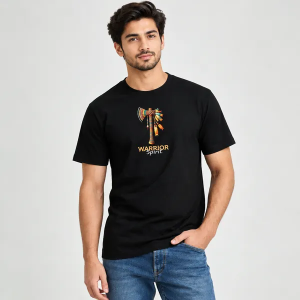 Black_Cotton_Crew_Neck_Graphic_T-Shirt_For_Men