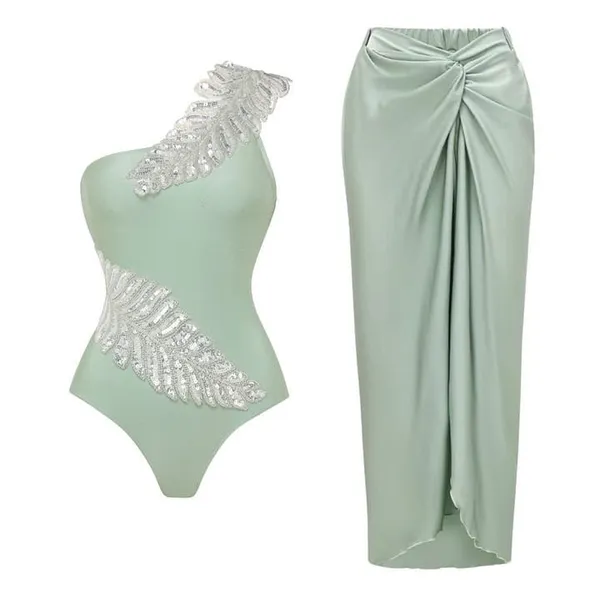 Mint_Green_Embellished_One-Piece_Skirt_Set_for_Women