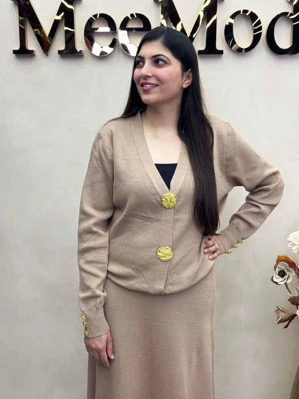 Beige_Casual_Cardigan_Skirt_Set_for_Women