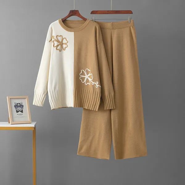 Beige_Knit_Relaxed_Fit_Co-Ord_Set_for_Women