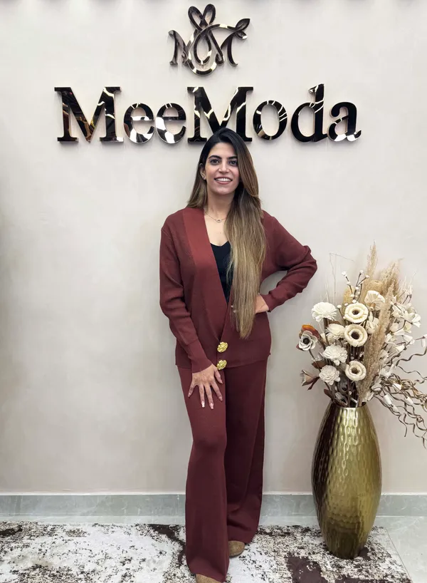 Maroon_Knit_Cardigan_Trouser_Co_Ord_Set_for_Women