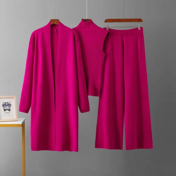 Pink_Ribbed_Three_Piece_Layered_Set_for_Women