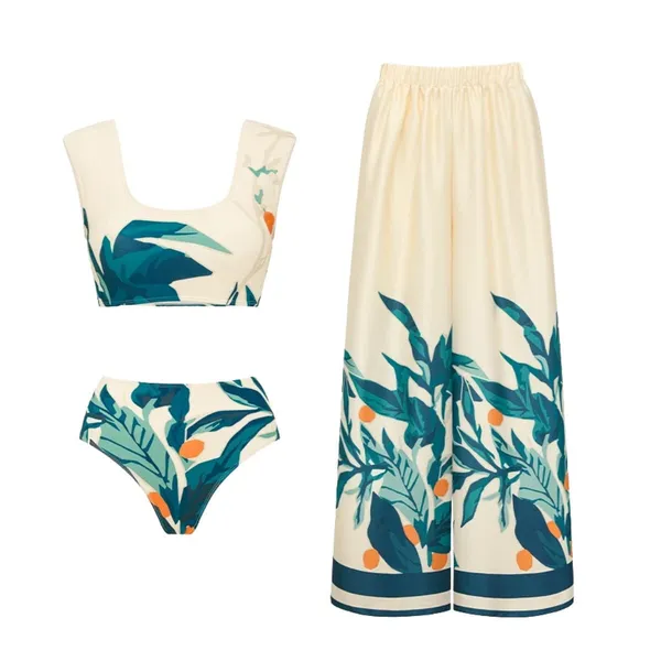 Ivory_Tropical_Print_Three_Piece_Set_for_Women