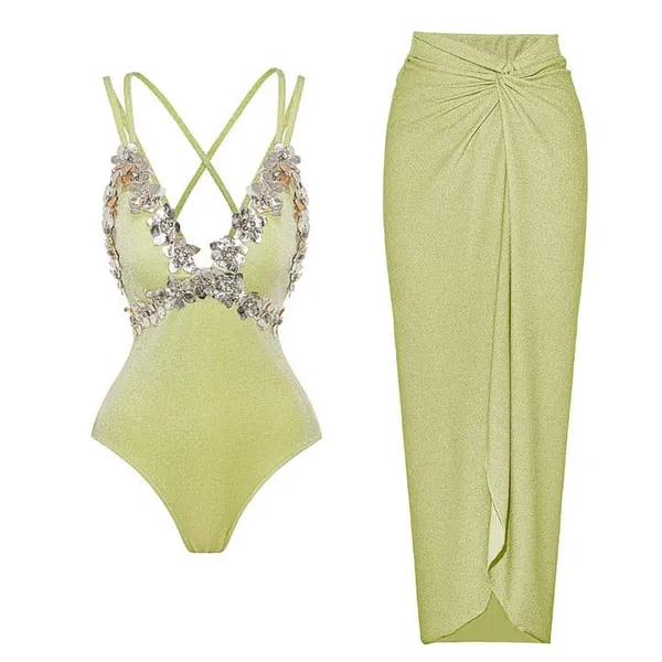 Green_Embellished_One_Piece_Swimsuit_With_Skirt_for_Women