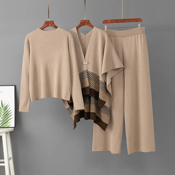 Beige_Knit_Three_Piece_Co_Ord_Set_for_Women