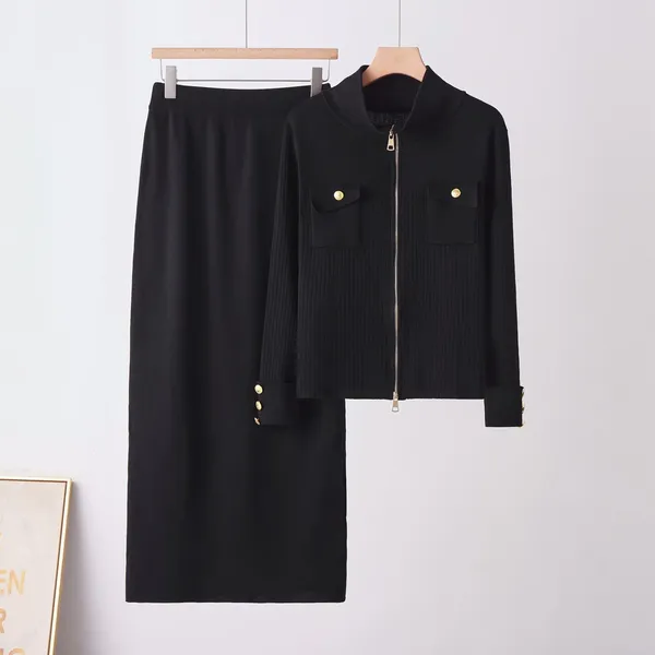 Black_Jacket_Style_Skirt_Set_for_Women