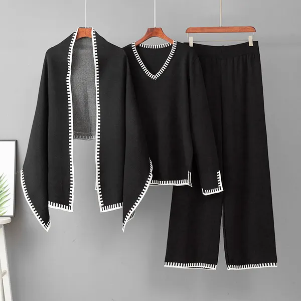 Black_Knit_Three_Piece_Co-Ord_Set_for_Women