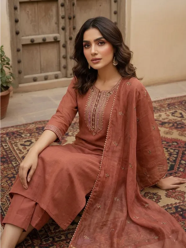 Rose_Embroidered_Straight_Kurta_Set_For_Women