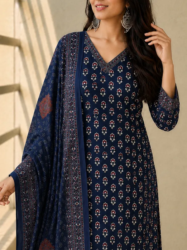 Navy_Printed_Straight_Kurta_Set_For_Women