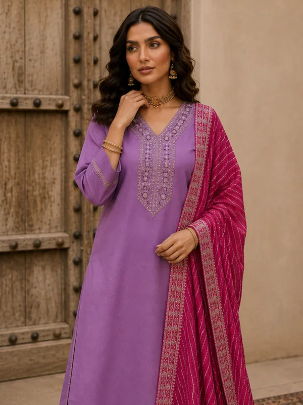 Purple_Embroidered_Straight_Kurta_Set_With_Dupatta_For_Women