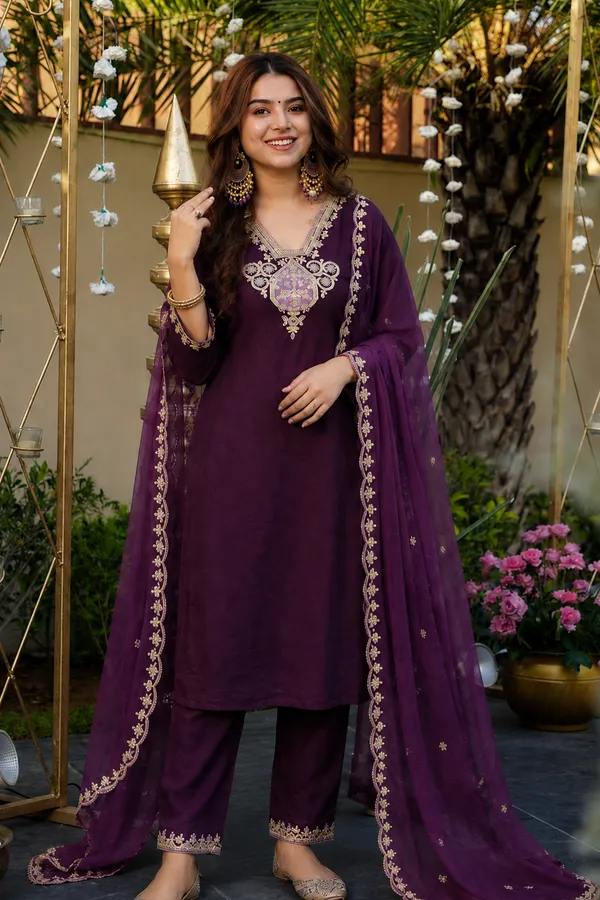 Purple_Embroidered_Straight_Kurta_Set_For_Women