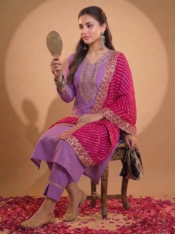 Purple_Embroidered_Straight_Kurta_Set_With_Dupatta_For_Women
