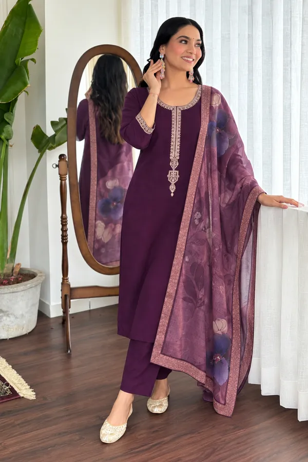 Purple_Embroidered_Straight_Kurta_Set_For_Women