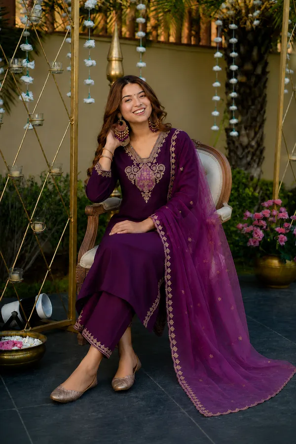 Purple_Embroidered_Straight_Kurta_Set_For_Women