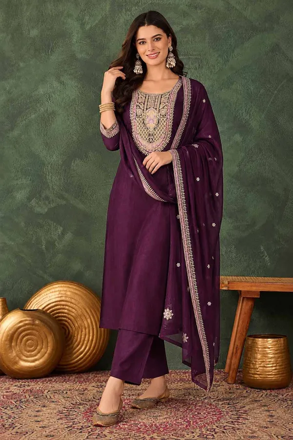 Purple_Embroidered_Straight_Kurta_Set_For_Women