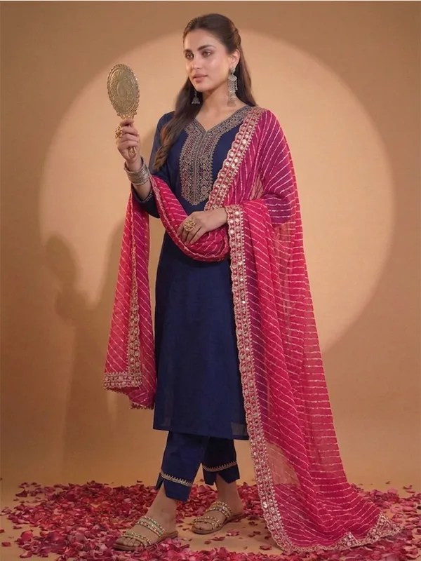Navy_Blue_Embroidered_Straight_Kurta_Set_With_Dupatta_For_Women