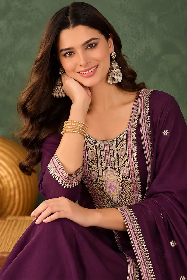 Purple_Embroidered_Straight_Kurta_Set_For_Women