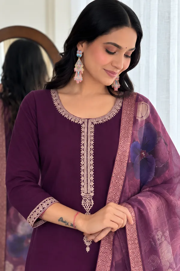 Purple_Embroidered_Straight_Kurta_Set_For_Women