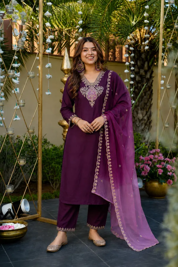 Purple_Embroidered_Straight_Kurta_Set_For_Women