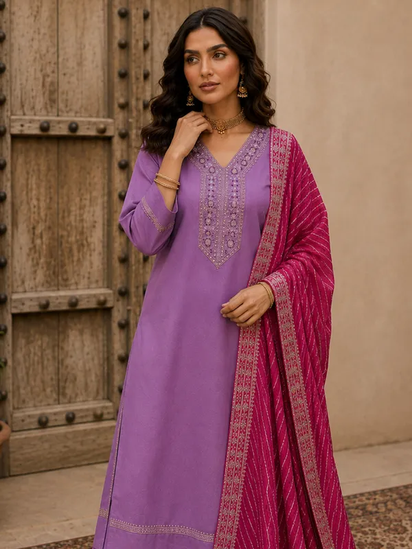 Purple_Embroidered_Straight_Kurta_Set_With_Dupatta_For_Women