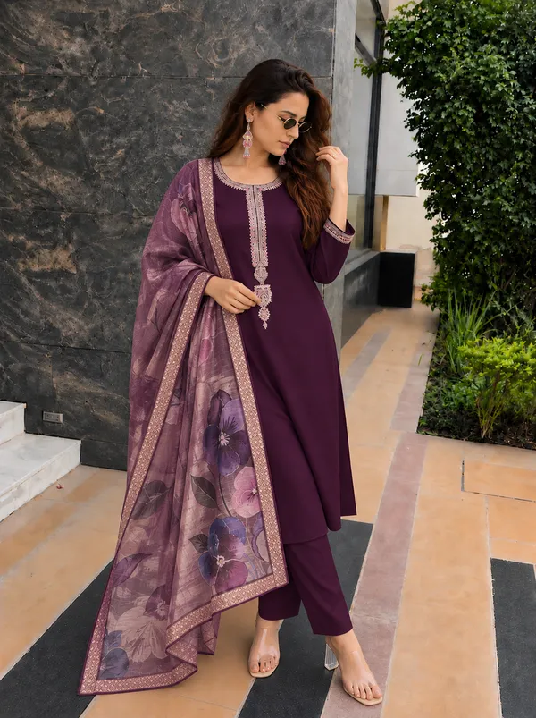 Purple_Embroidered_Straight_Kurta_Set_For_Women