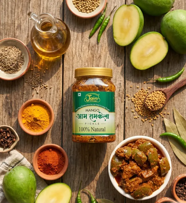 Ramkela_Aam_Mango_Pickle_Traditional_Raw_Mango_Achaar_With_Authentic_Indian_Spices_Jain_Pickle_Wala_And_Gujarati_Chunda_Sun_Ripened_Sweet_Tangy_Mango_Chutney_Jain_Pickle_Wala_500_Gms